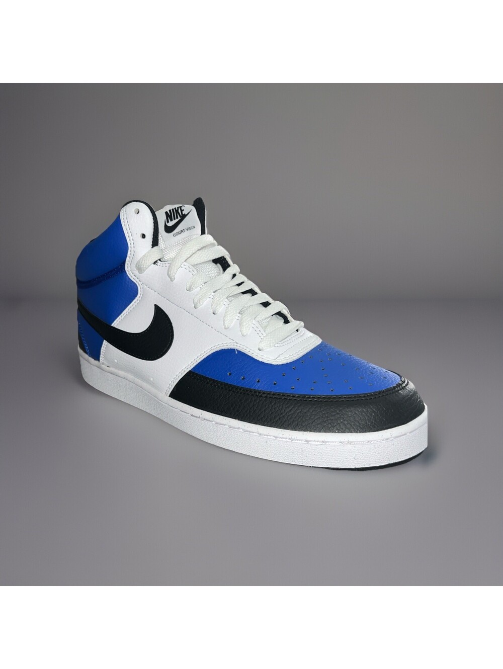 Nike Court Vision Mid Men’s Size 10.5 Game Royal/Black FQ8740-480 New
